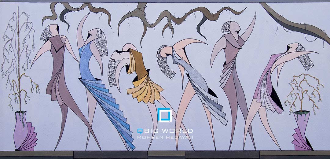 MOHSEN-HEDAYATI-CUBISM-PAINTING-DANCE-OF-GROWTH