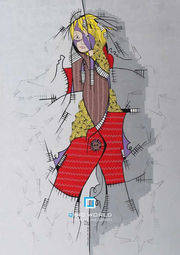 محسن-هدایتی-کوبیسم-نقاشی-این-ماه