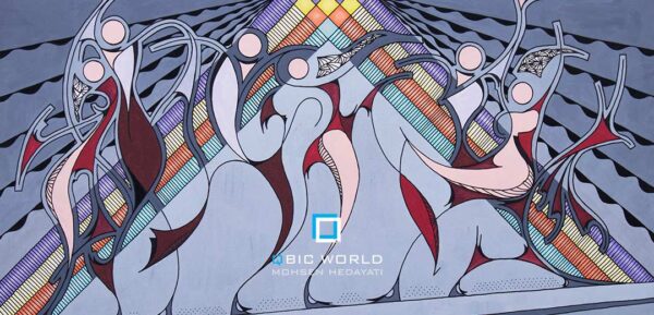 محسن-هدایتی-کوبیسم-نقاشی-رقص-پارکینگ