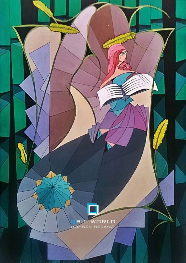 محسن-هدایتی-کوبیسم-نقاشی-ساده-و-اخمو