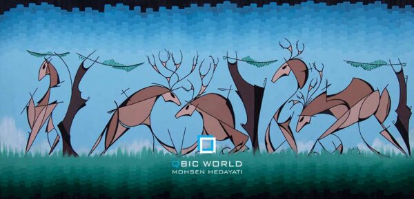 محسن-هدایتی-کوبیسم-نقاشی-غریزه